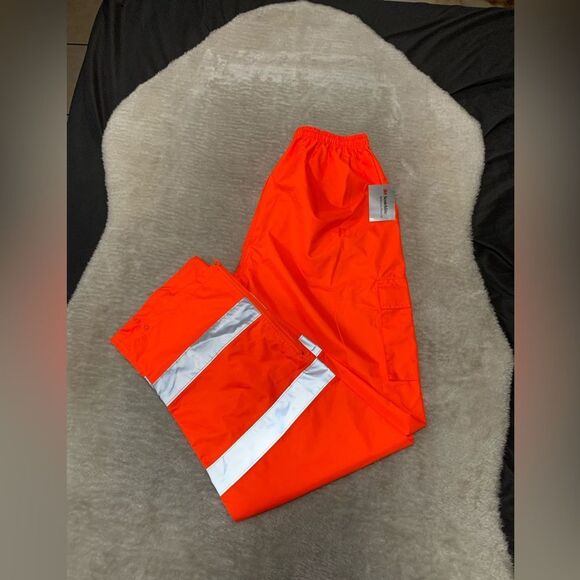 NEW 3M Scotchlite Reflective Work Gear Class E Rain Orange Pants Size 3XL 8915 - Picture 2 of 10